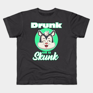 Drunk as a Skunk IPA Craft Beer Whiskey Wine Drinking Kids T-Shirt